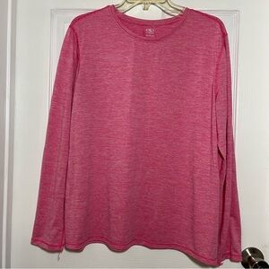 Athletic Works Plus Pink Heathered Long Sleeve Top